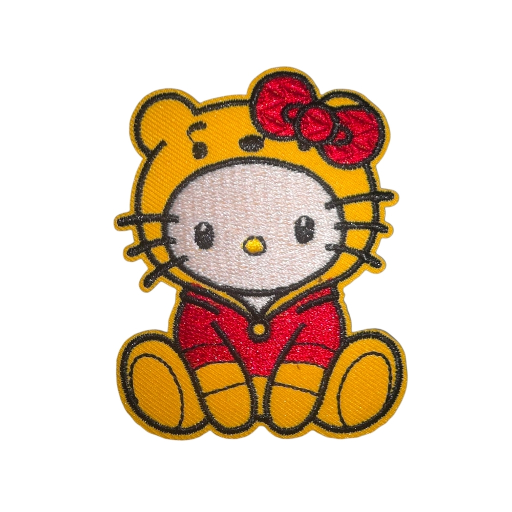 Hello Kitty In Winnie The Pooh Iron On Patch